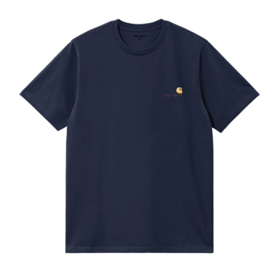 T-Shirt Carhartt WIP S/S American Script Unisex Air Force Blue