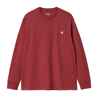 T-Shirt Carhartt WIP Unisex L/S American Script Tuscany 24