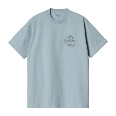 T-Shirt Carhartt WIP Unisexe S/S Blaze Misty Sky / Black