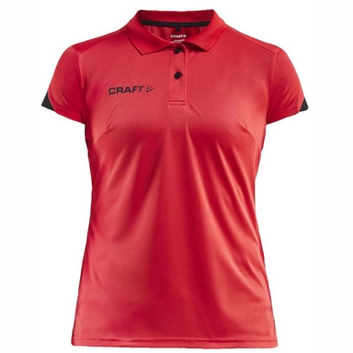 Tennisshirt Craft Pro Control Impact Polo W Bright Red Black Damen