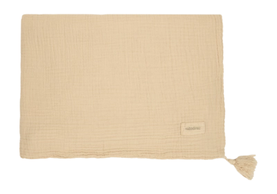 Couverture pour Bébé Nobodinoz Washed Double Muslin Wabi-Sabi Ginger