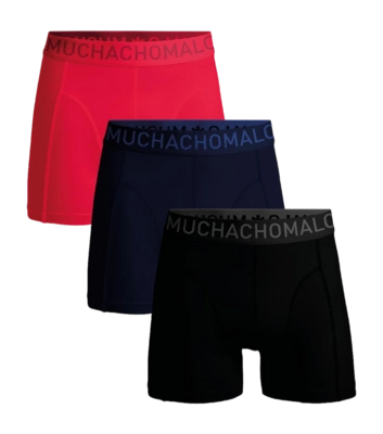 Boxershort Muchachomalo Men Microfiber Black Blue Red (3-Pack) 24