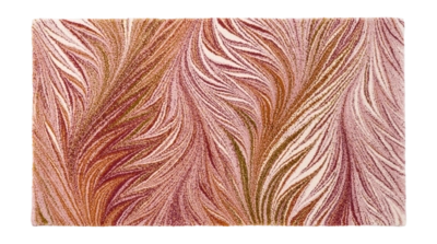 Tappeto bagno Abyss & Habidecor Sissy, Cotone e Acrilico, Rosa Rosette