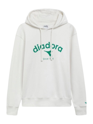 Hoodie Diadora Unisex Athletic Logo White Milk '24