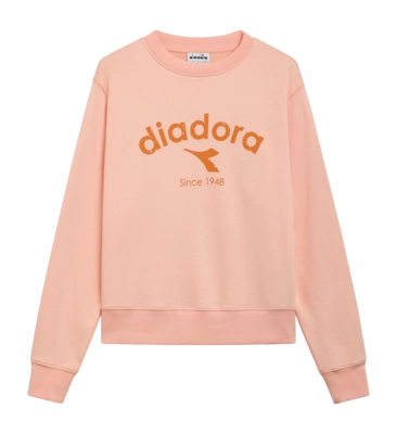 Sweatshirt Diadora Athletic Logo Unisex Peach Parfait