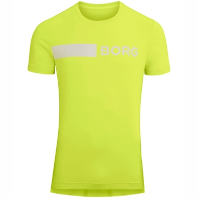 T-Shirt Björn Borg Mens Performance Astor Safety Yellow