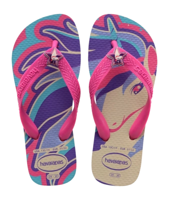 Slipper Havaianas Kids Fantasy Beige/Magenta Neon