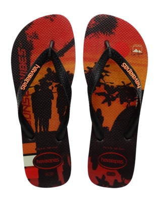 Slipper Havaianas Men Hype Black/Black/Begonia Orange