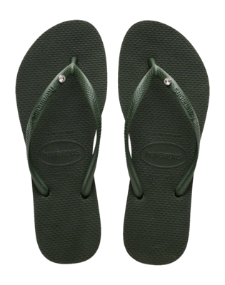 Flip Flops Havaianas Slim Crystal SW II Damen Olive Green