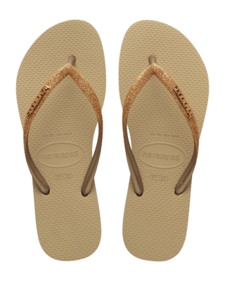Slipper Havaianas Women Slim Glitter II Sand/Golden Light Metalic