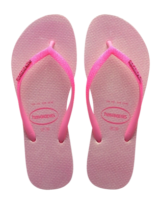 Flip Flops Havaianas Slim Glitter Iridescent Damen Pink Lemonade