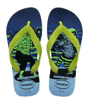 Slipper Havaianas Kids Top Fun Lavender Blue/Lemon Green