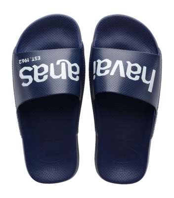 Slipper Havaianas Unisex Slide Classic Logomania Navy Blue/Navy Blue