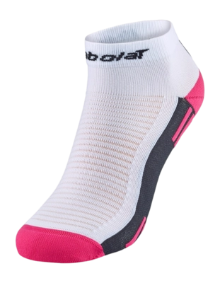 Chaussettes de Padel Babolat Unisex Padel Quarter Socks White Roseberry