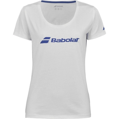 Tennisshirt Babolat Exercise Babolat Tee W Damen White White