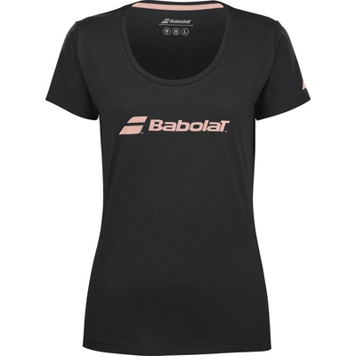 Tennisshirt Babolat Exercise Babolat Tee W Damen Black Black