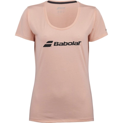 Tennisshirt Babolat Exercise Babolat Tee W Damen Tropical Peach