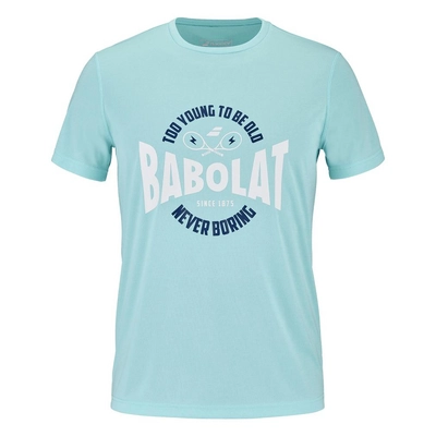 T-Shirt de Tennis Babolat Homme Exercice Graphic Tee Angel Blue Heather