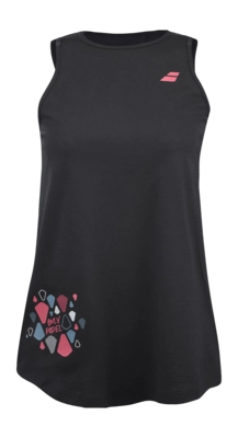 Débardeur Babolat Femme Padel Cotton Tank Black Black