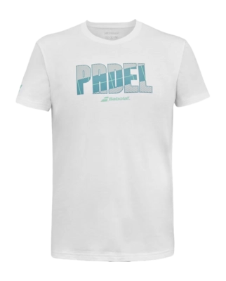 T-Shirt Babolat Padel Cotton Tee Herren White White