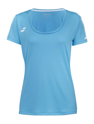 Tennisshirt Babolat Women Play Cap Sleeve Top Cyan Blue