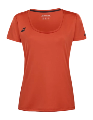 Tennisshirt Babolat Women Play Cap Sleeve Top Fiesta Red