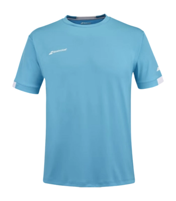 Tennisshirt Babolat Men Play Crew Neck Tee Cyan Blue