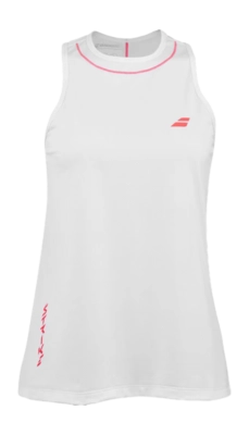 Débardeur Babolat Femme Strike Tank Top White Strike Red