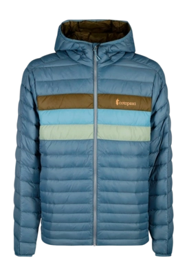 Jacke Cotopaxi Fuego Down Hooded Jacket Herren Blue Spruce Stripes