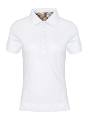 Polo Barbour Women Portsdown Top White/Primrose Tartan