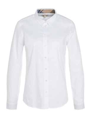 Blouse Barbour Women Derwent Shirt White/Primrose Hessian
