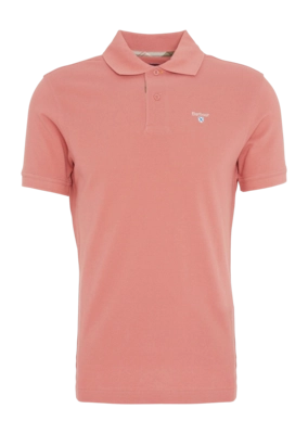 Polo Shirt Barbour Men Tartan Pique Pink Clay