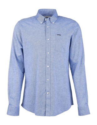 Blouse Barbour Men Nelson Tailored Shirt Blue