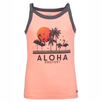Vest Top Protest Girls Lille Singlet Coral Blaze
