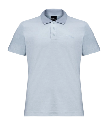 Polo Jack Wolfskin Homme Travel Polo Soft Blue