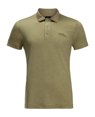 Polo Jack Wolfskin Men Travel Polo Bay Leaf