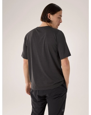 4---S24-X000007664-Cormac-Crew-Neck-Shirt-SS-Black-Heather-Back-View