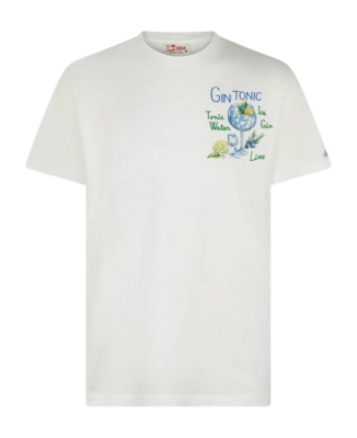 T-Shirt MC2 Saint Barth Men Cotton Classic Gin Glass 2024