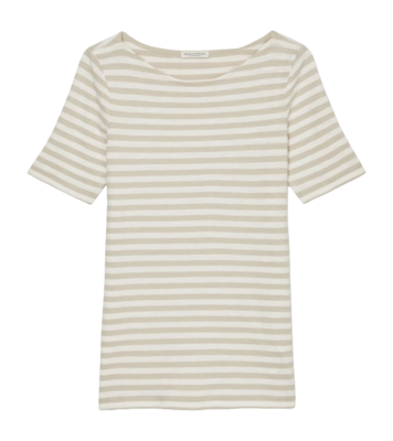 T-Shirt Marc O'Polo Women 404219651333 Multi Linen Beige