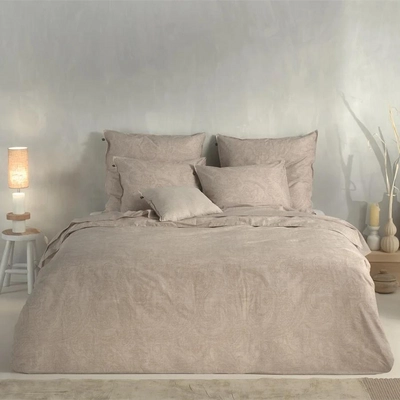 Dekbedovertrek Zo! Home Paisley-di-Lino Sandy-Beige Katoen