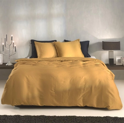 Dekbedovertrek Zo! Home Fiori-di-Satinado Ochre-Gold Satijn