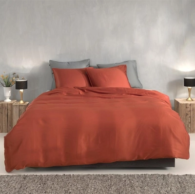 Dekbedovertrek Zo! Home Fiori-di-Satinado Copper-Orange Satijn