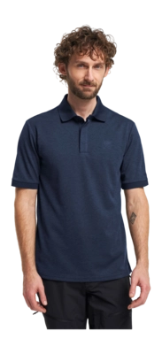 Polo Tenson Men TXlite Melange Polo Navy Blazer
