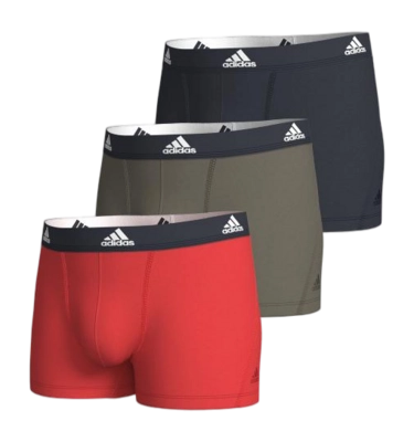 Boxershort Adidas Men Active Flex Trunk Assorted 928 (3 Pack)