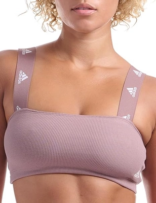 Sport BH Adidas Women Stretch Rib Bandeau Wonder Oxid