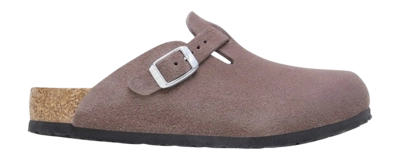 Clogs Birkenstock Kids Boston BS Suede Leather Faded Purple Narrow