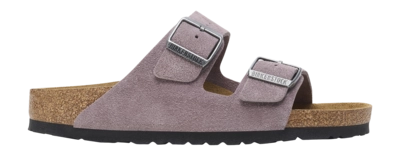 Slipper Birkenstock Women Arizona Suede Leather Faded Purple Narrow