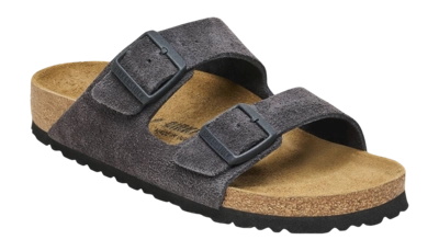 Slipper Birkenstock Women Arizona Suede Leather Velvet grey Narrow