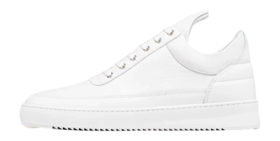 Filling Pieces Men Low Top Ripple Nappa All White