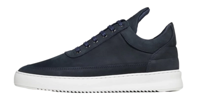 Filling Pieces Men Low Top Ripple Nubuck Navy Blue